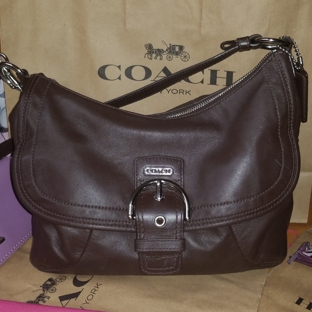Soft Brown Leather Coach bag